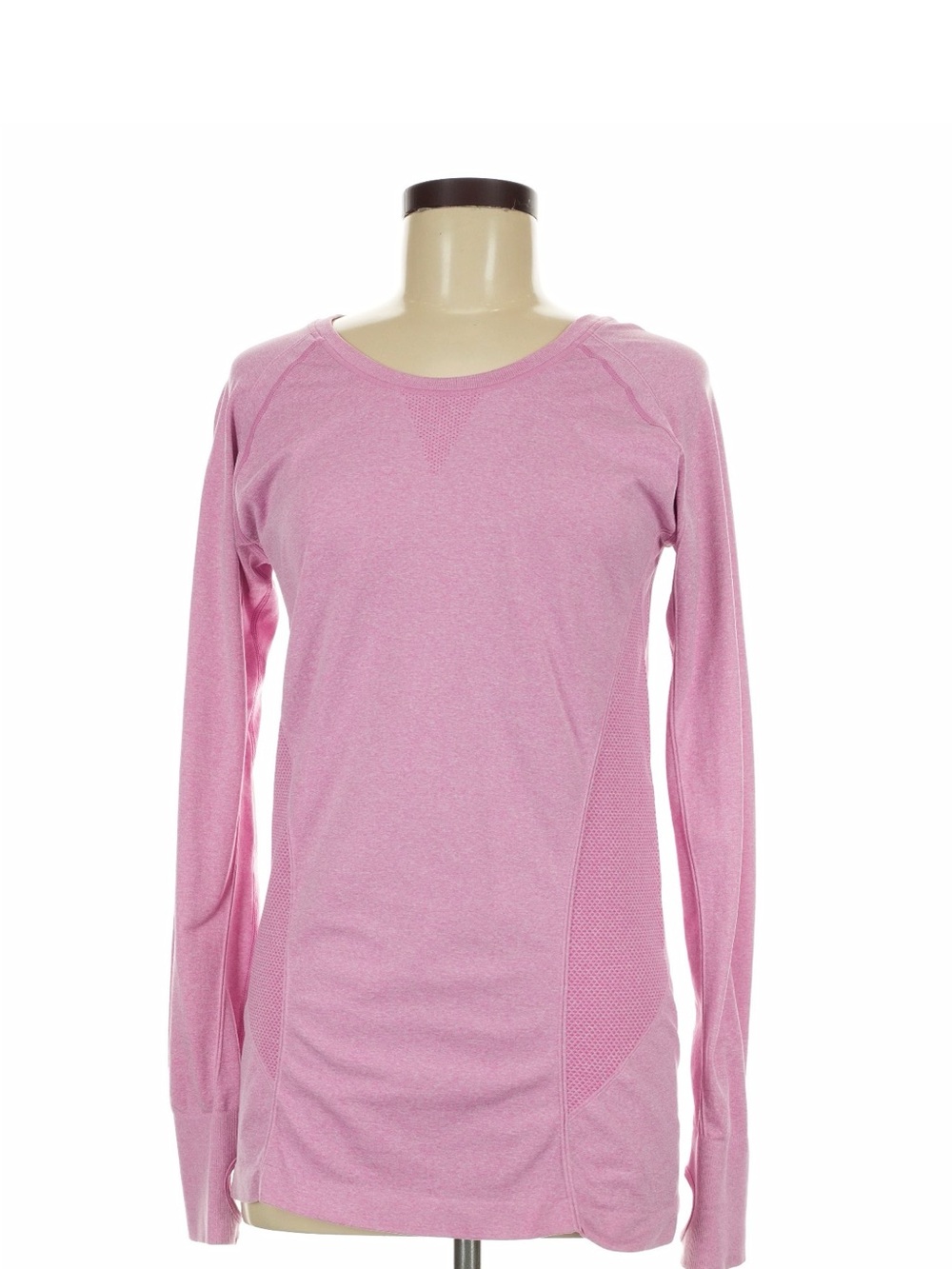 Zella Pink Seam-Detail Long Sleeve Performance Top